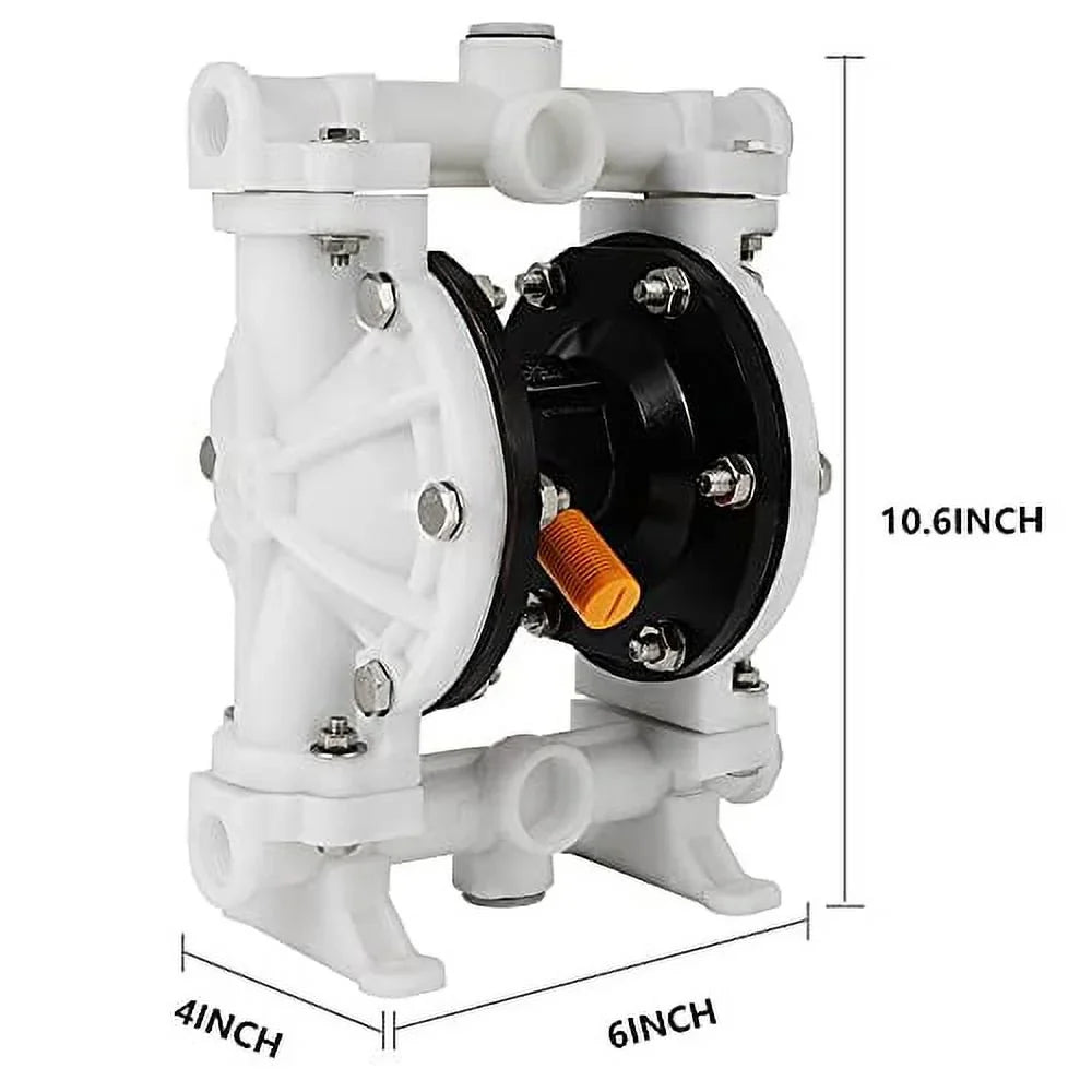 Double GYZJ by Oil Use inch Operated Nitrile Rubber Pump Transfer Chemical PTFE Air Pneumatic Outlet Dual Iron Diaphragm QBK-15 PSI 115 for 12 Dissepiment Industrial Max GPM 1/2 Waste Cast