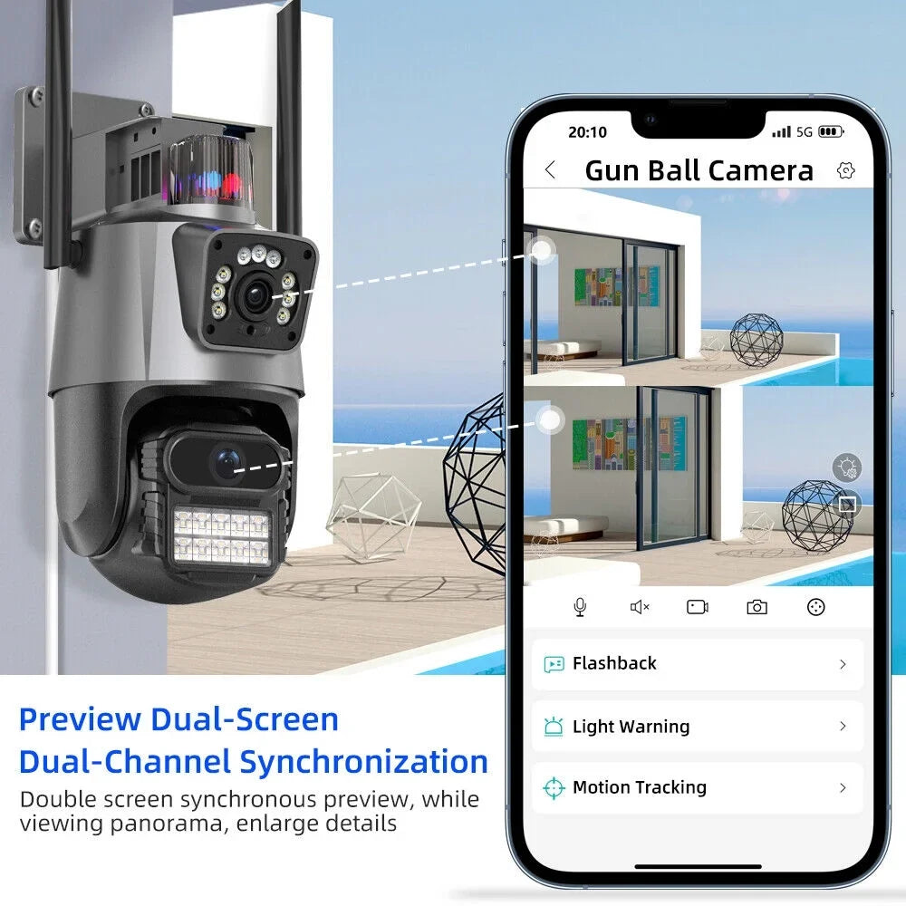 exterior Card Audio Antenna Two-Way TF Camera Dual Slot IP66 Waterproof Real-time Enhanced HD 1080P