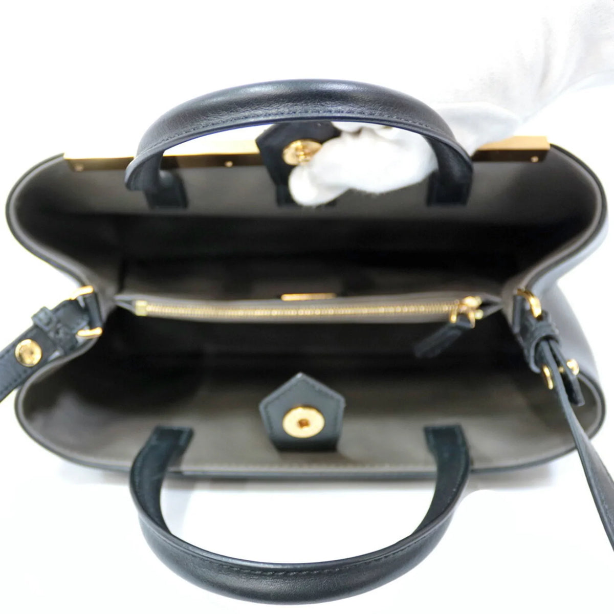 (Good) Bag Black Handbag FENDI Pre-Owned Ladies Toujour Shoulder
