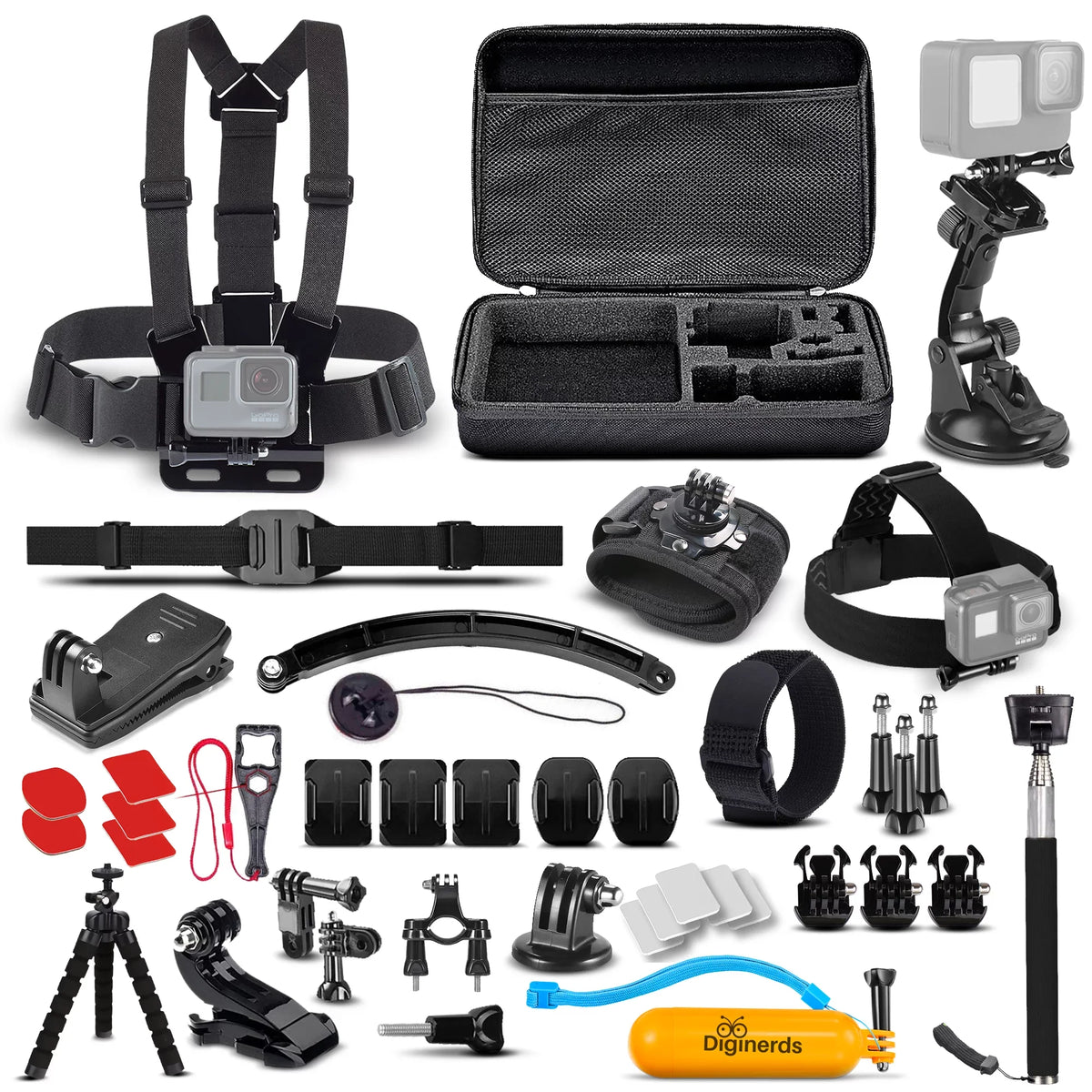 Action, Accessory GoPro more Fusion, in Insta360, GoPro 1 DiGiNerds Hero10/9/8/7/6/5/4, Action Kit with Max, GoPro Osmo and Compatible 50 Camera AKASO, DJI
