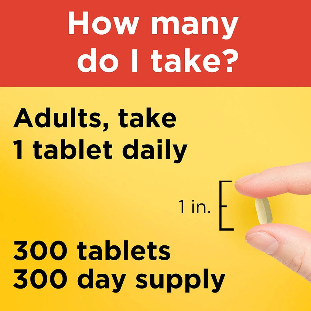 Tablets, Supply Support, Vitamin Day C 1000 Immune for Dietary mg, Made 300 Nature Supplement 300