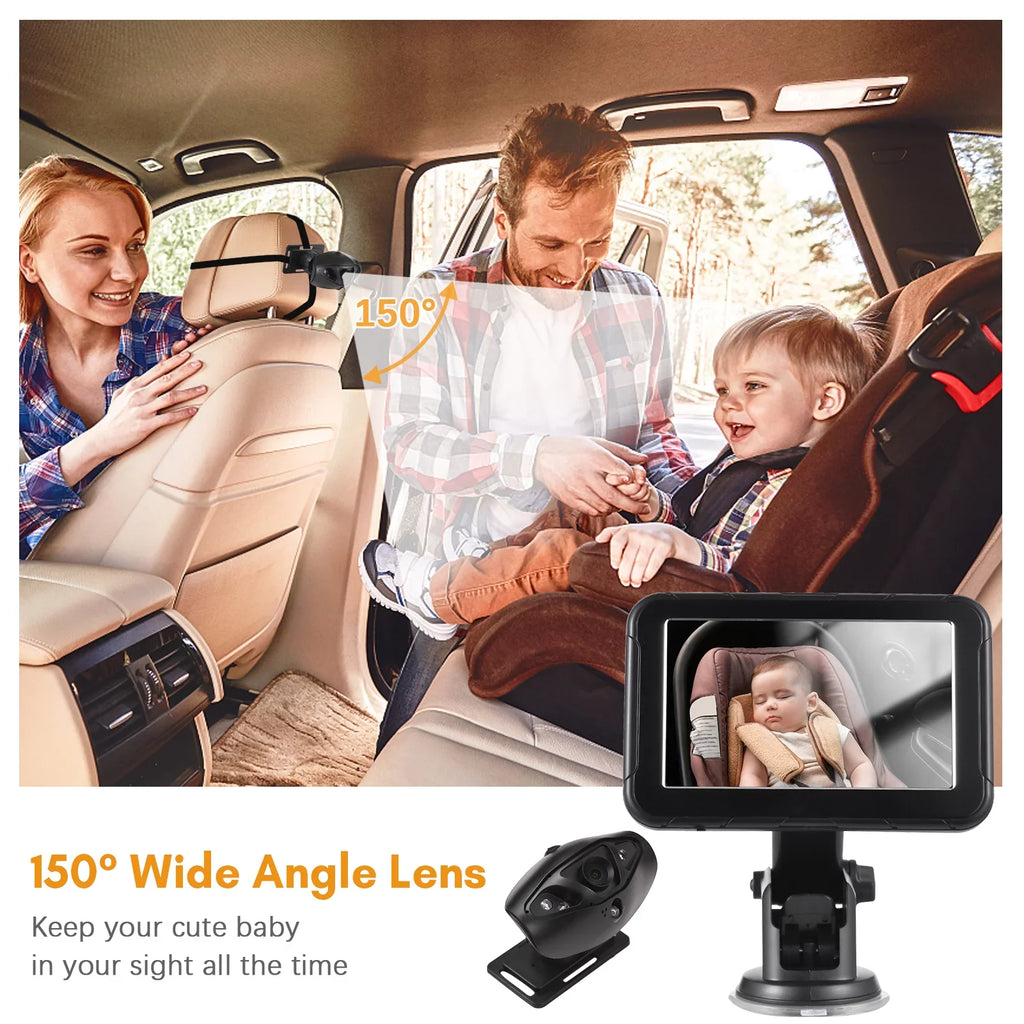 150° Display Mirror Pinnaco Baby 5 Wide High Vision Resolution Camera Inch Invigilator View Night Car