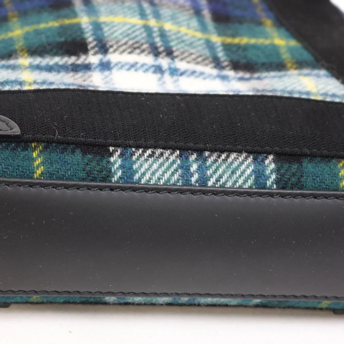 Women's Small Pre-Owned Plaid Navy Men's (Fair) Green Balenciaga Cabas Handbag
