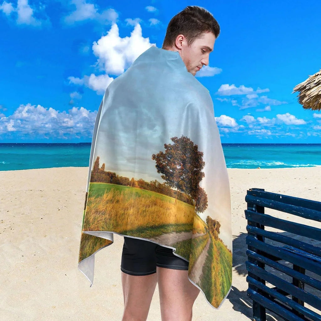 Swimming for Camping - Beach Towel Travel Towel Road Lightweight Oversized Compact Absorbent - Towels Bestwell Wild Holiday（384） Quick Super Dry