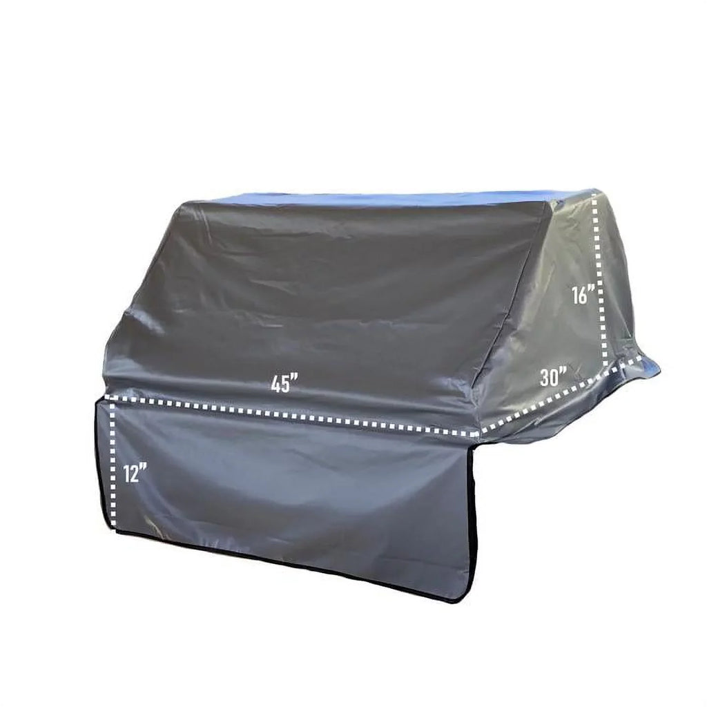 Grill 16"H Cover Built-In Gas BBQ 30"D x Living 45"L Grey exterior x Vinyl Covered