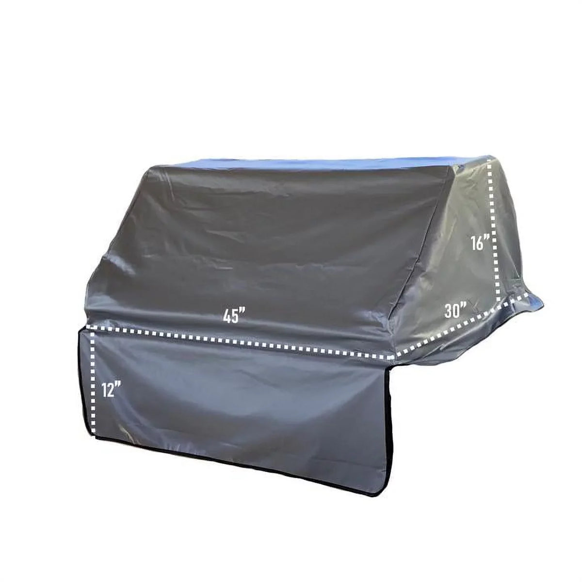 Grill 16"H Cover Built-In Gas BBQ 30"D x Living 45"L Grey exterior x Vinyl Covered