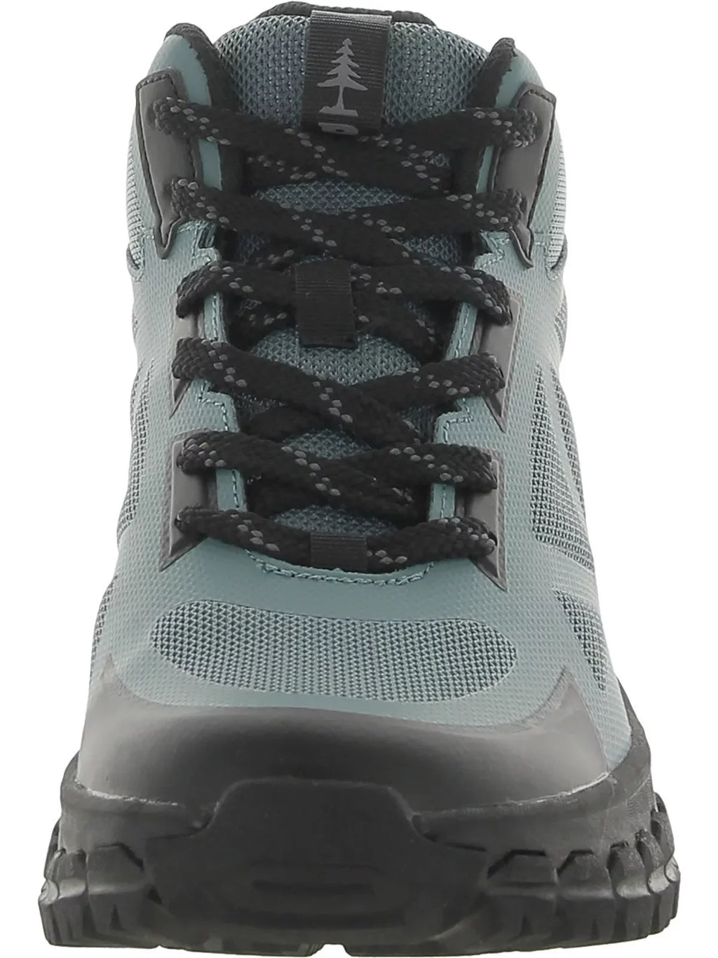 Media Hiking Slip Breathable exterior Peak Lace-Up Boots Toe Resistant Mixed BASS M Platform Removable Insole Teal Round Womens Seamless 8