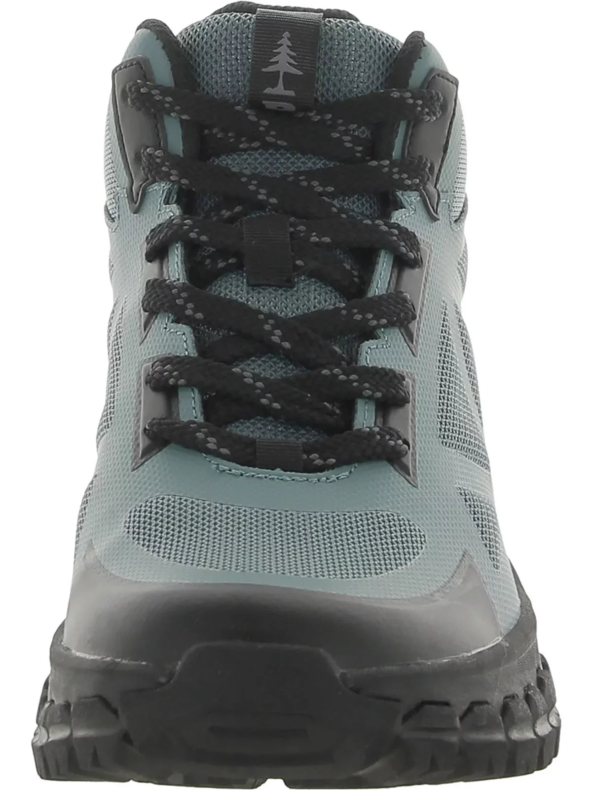 Media Hiking Slip Breathable exterior Peak Lace-Up Boots Toe Resistant Mixed BASS M Platform Removable Insole Teal Round Womens Seamless 8