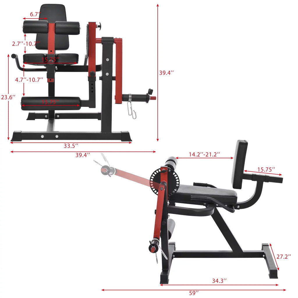'- Exercise Curl Adjustable Backrest Rotary Leg Curl for Adjustable Hamstring Machine and with and Workout Seat Leg and Home Quadriceps Gym Leg Extenstion, Extension Leg Machine Exercises