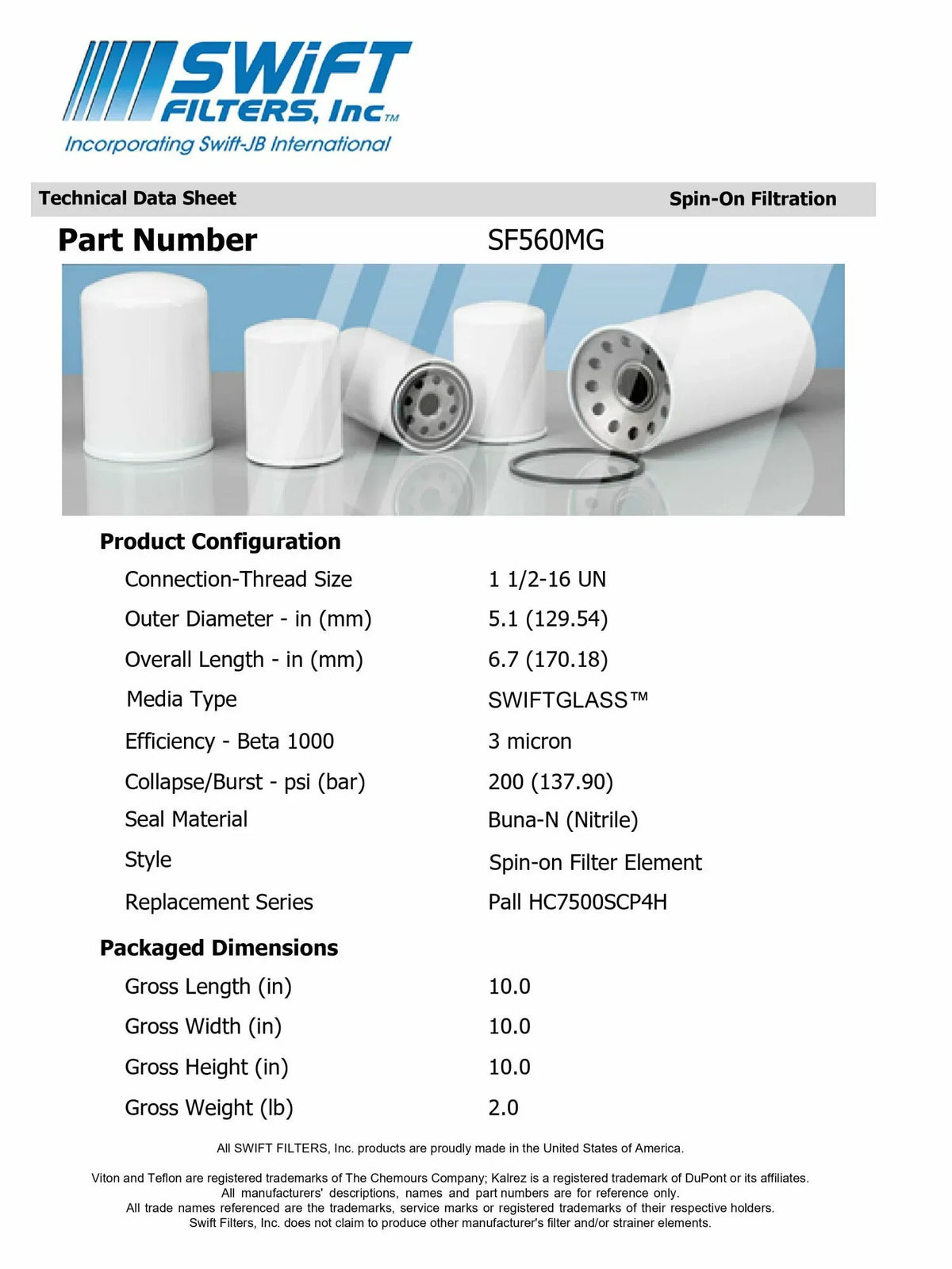 Microglass FLEETGUARD 3 Micron for HF6703in-On Construction Element Direct Interchange Filter