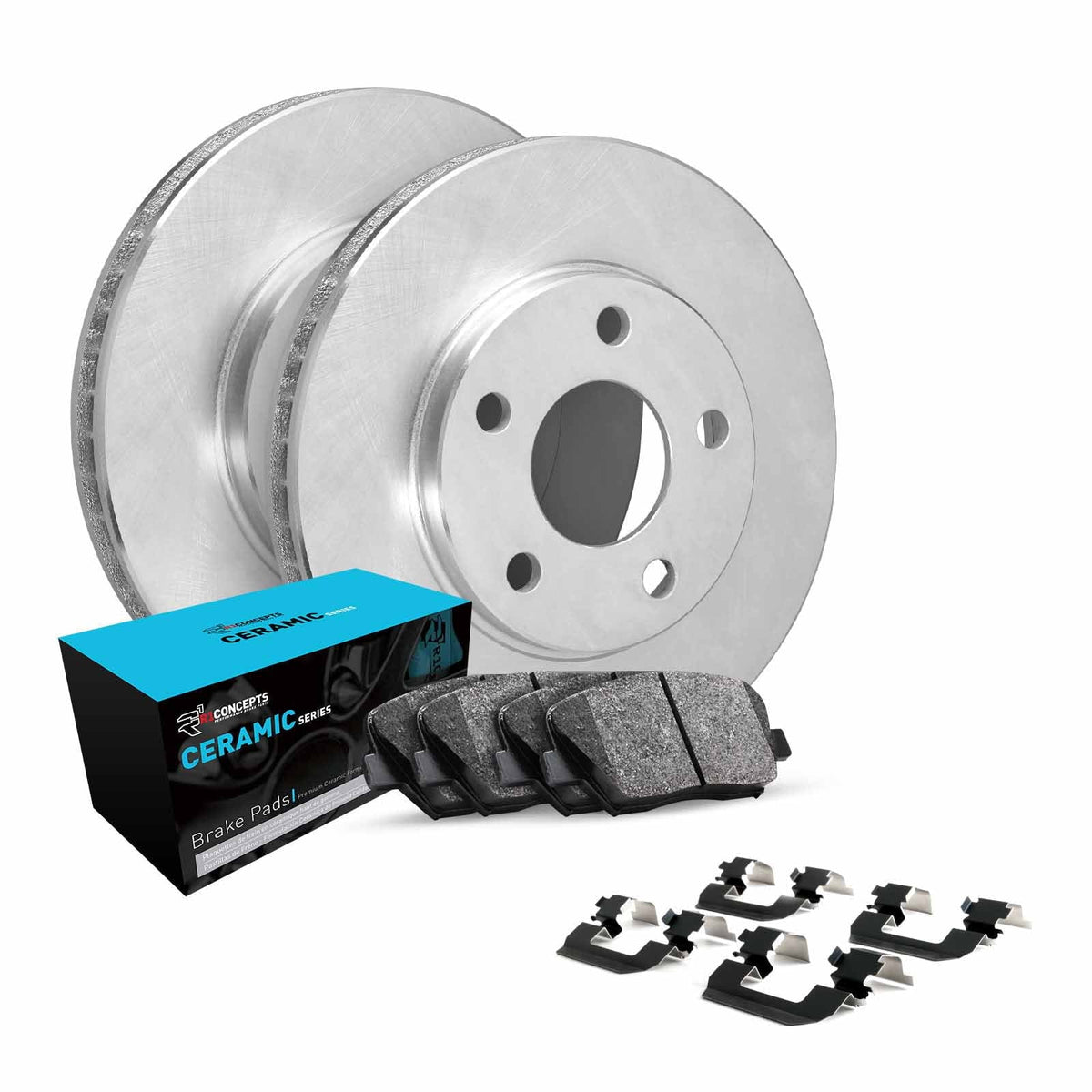 WFWH1-67107 Kit Brake and Pads| |Hardware Kit Rotors Brakes |Front and Brake Pads| and Rotors Concepts R1 Front Rotors Ceramic Pads Brake