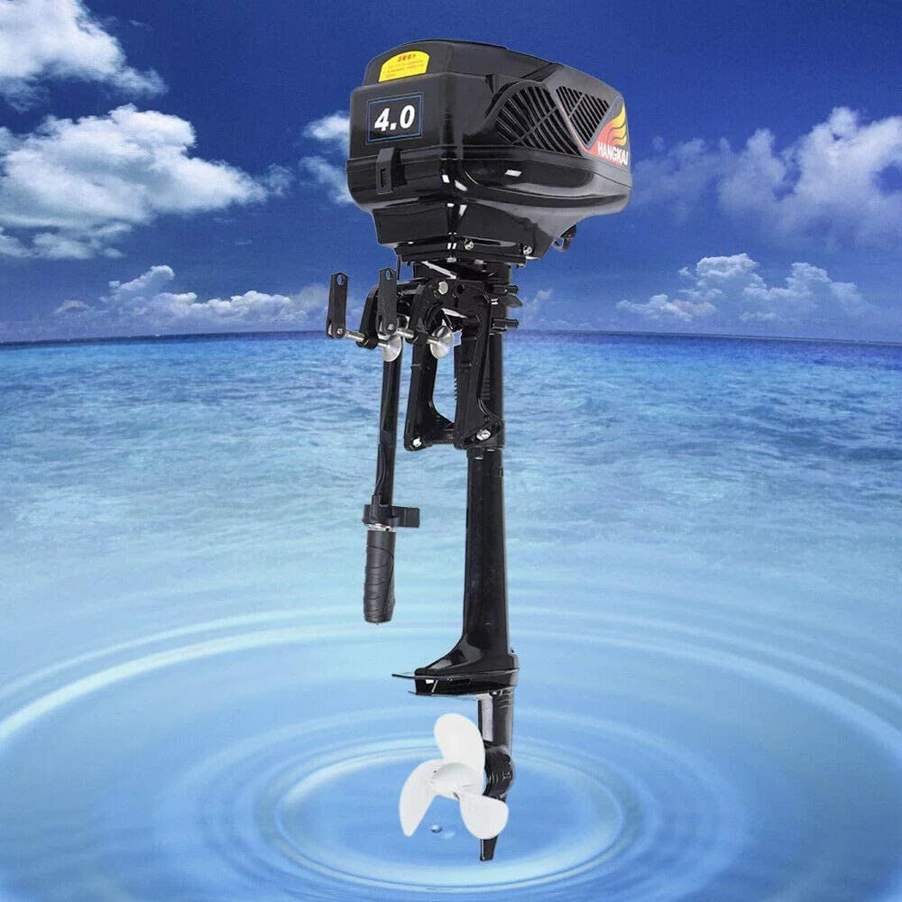 Miumaeov 4HP Heavy Start Driver Outboard Electric Marine Trolley Electric Trolling Motor, 1000W Motor Engine Propeller Motor Duty Brushless Boat Propeller Outboard