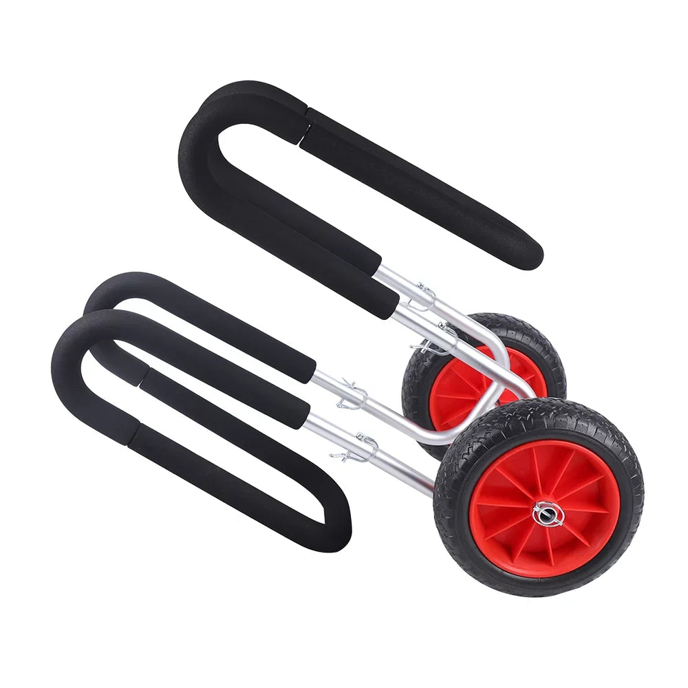 Veneer Paddle Trailer, Carrier Cart, Stand-Up Surfboard Beach Solid Airless Wheel Portable Beach Cart Board Double Aviation Cart Aluminum SUP PU