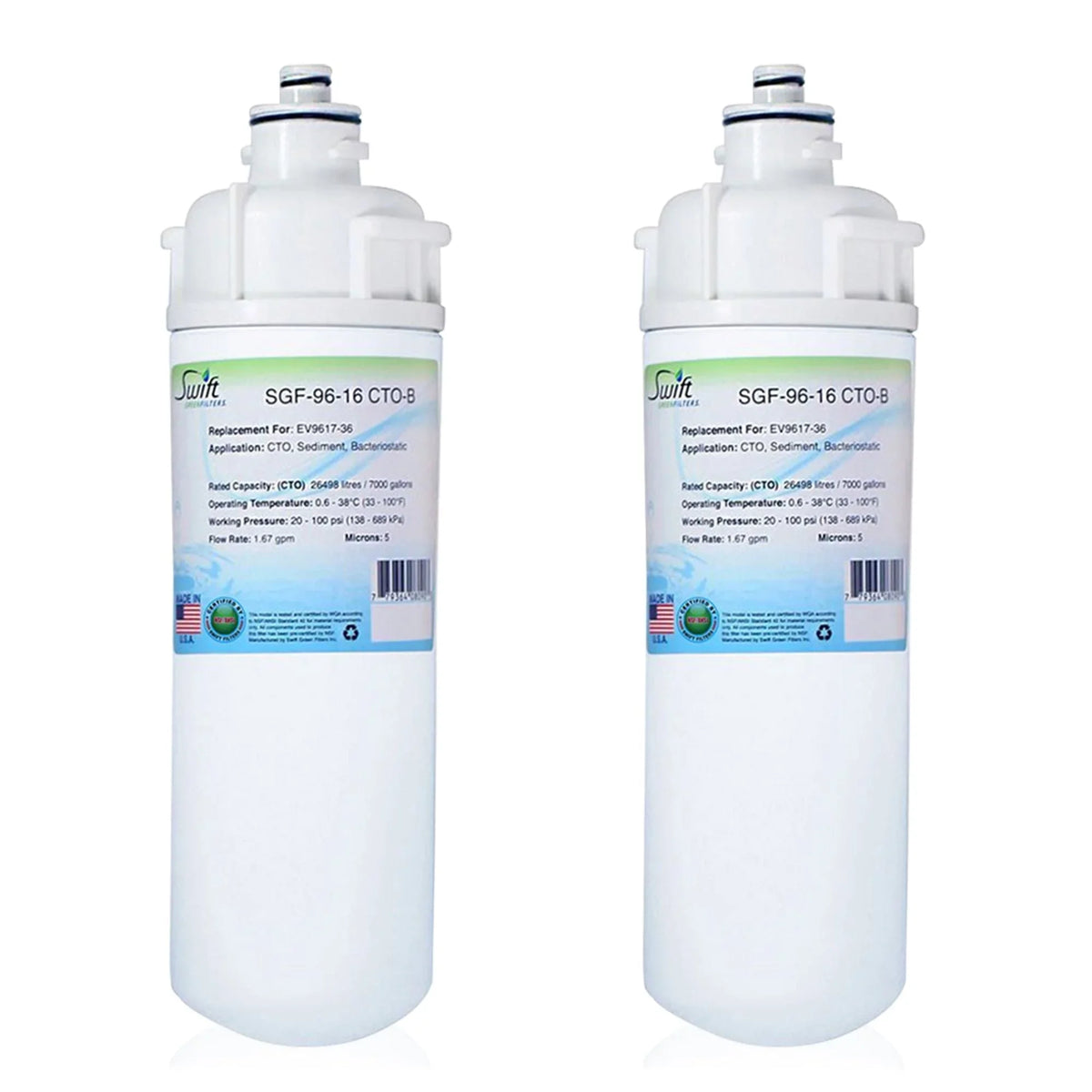 Filter EV9617-36, CTO-B liquid Commercial USA (Pack in Compatible of Swift Filters 2) Green Made for SGF-96-16