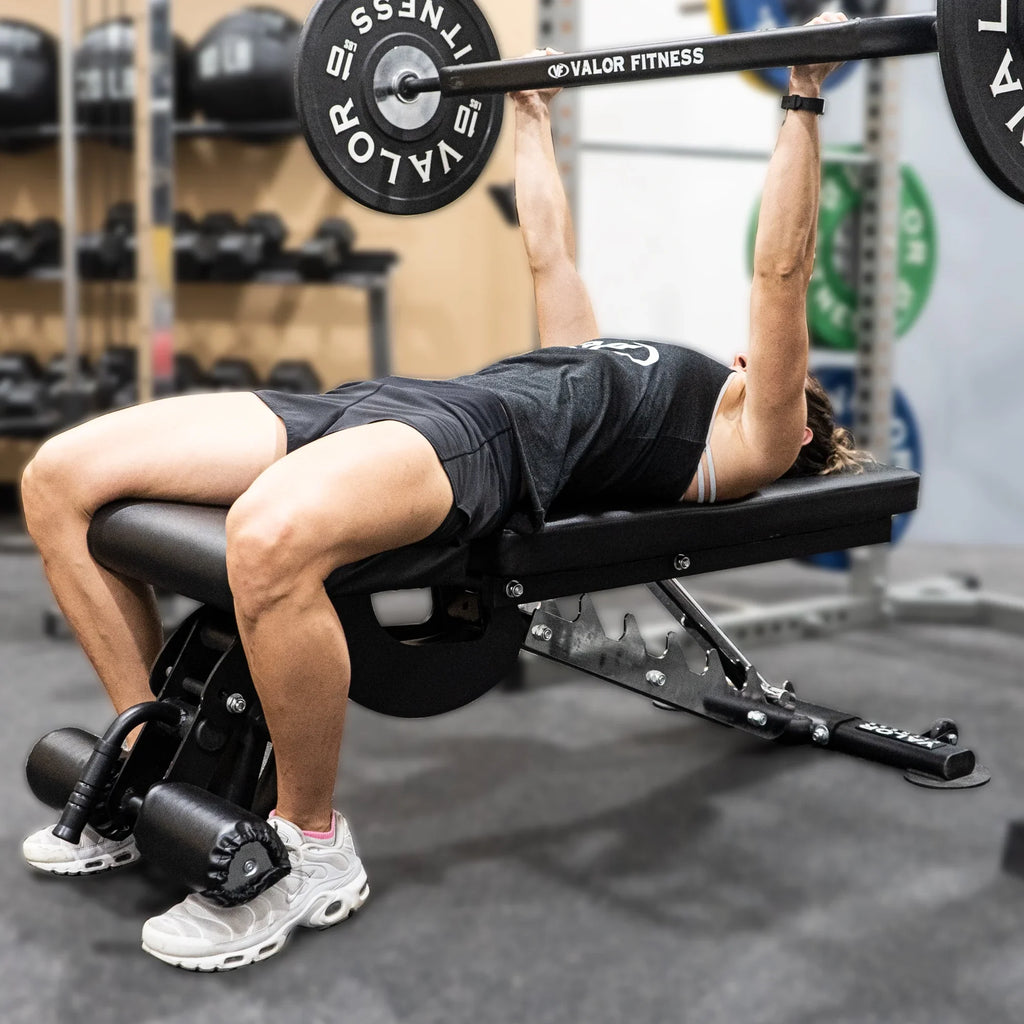 Positions Fitness – -DD-40 Black Duty Flat, Nylon and Weight Bench Incline, Adjustable Including Bench Press, 7 Valor Decline with Wheels Heavy