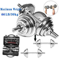 Dumbbell Fitness Detachable Dumbbells Silver Adjustable Gym for Barbells SAYFUT Exercise, Household Weight Set 66LB