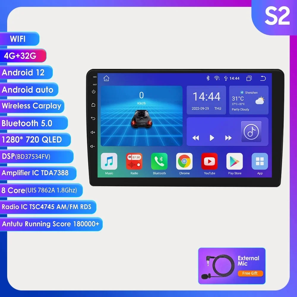Chevrolet Savana Radio Sierra 5.0 12 GPS inch Stereo Bluetooth 32GB AM 10.1 Android 4GB GMC DSP Hizpo Carplay Navigation With Silverado For Car Radio Buick FM