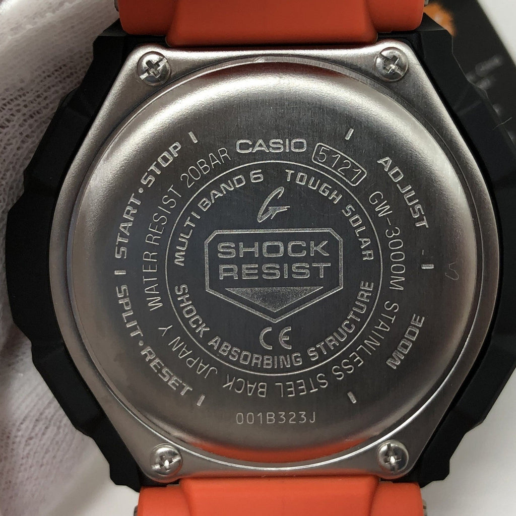 Mikunigaoka Black GW-3000M-4AER (Good) Watch Analog Pre-Owned Men's ITUCHLKMSUYO G-SHOCK Solar Resin CASIO COCKPIT Stainless Store SKY Radio Orange Tough Steel