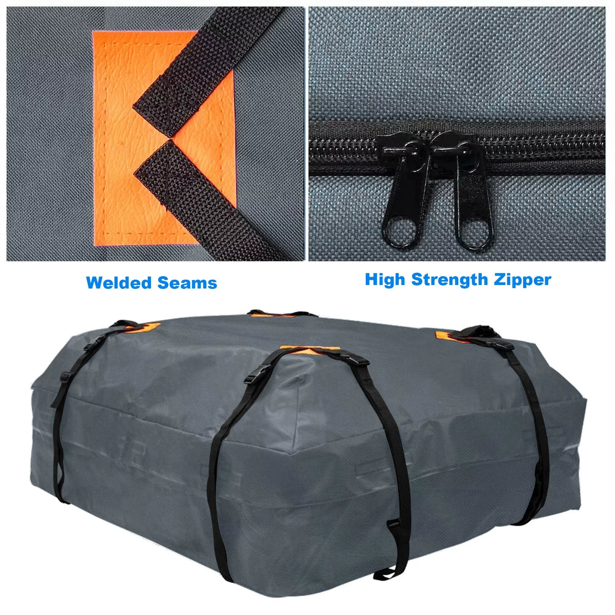 for Travel Gray Cube Bag Bag Camping Cargo Carrier Universal Storage Waterproof 600D Cargo Roof Luggage Car Gecheer Thickened Bag