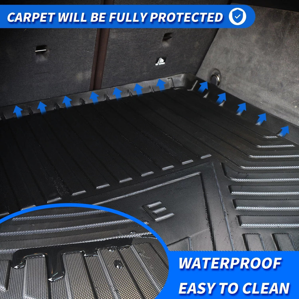 Mat Accessory Tray , 2020 7-Seat Tesla Black Liner Tesla Rear Cargo Fit for climate Cargo Model Y Trunk All Cover Y 2020 SUV Model Floor