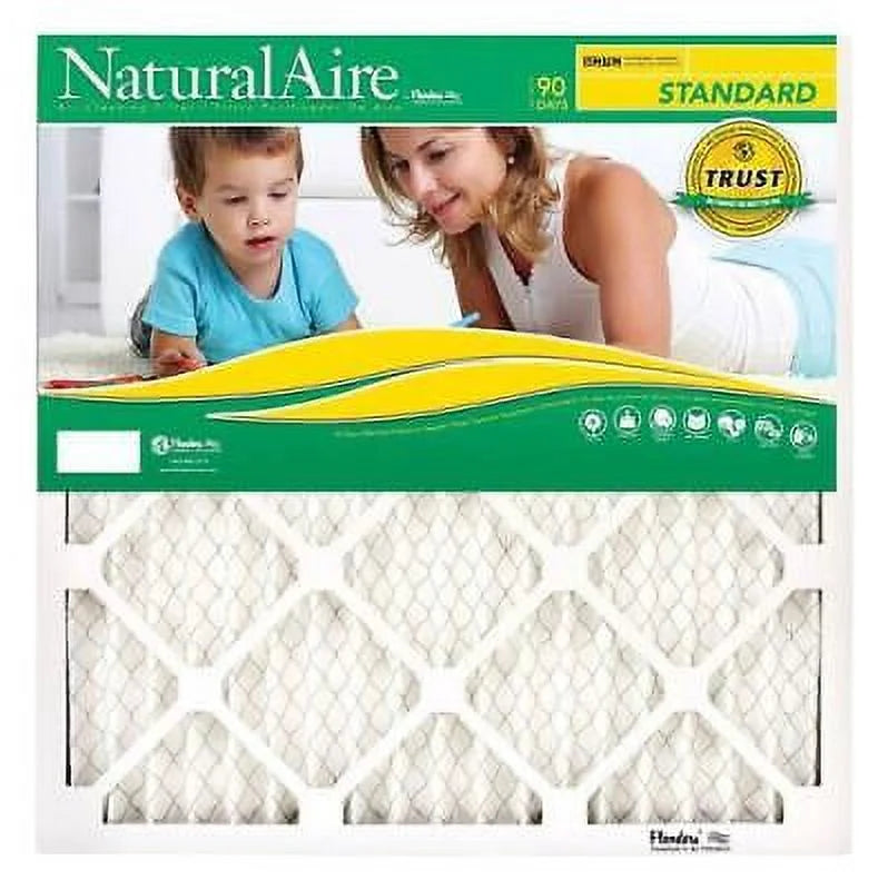 MERV Pleated 1 Flanders Air W 8 in. in. Filter 16-1/2 21-1/2 in. NaturalAire D (Pack 12) x of x H