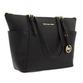 '- Zip Med. Top MICHAEL Kors Saffiano - Michael Jet Set Tote Travel Black 30F2GTTT8L-001