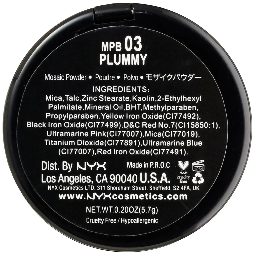 Mosaic Blush Plummy, Powder, Nyx Makeup Professional 0.20-Ounce