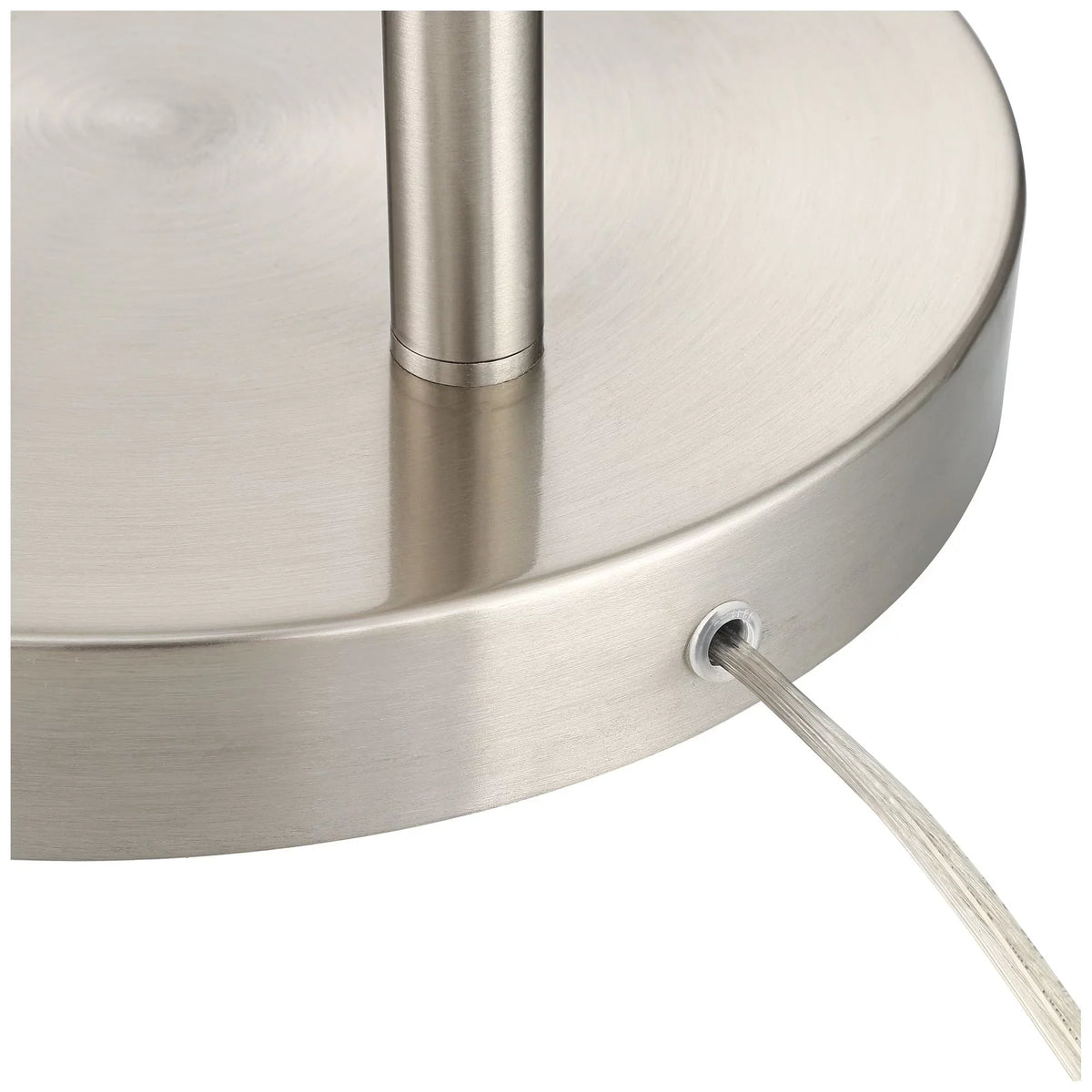Lamp Drum with White 72" Port Shade Arc Brushed Nickel Floor House Room 360 Modern Reading Living for Charging Tall USB Lighting