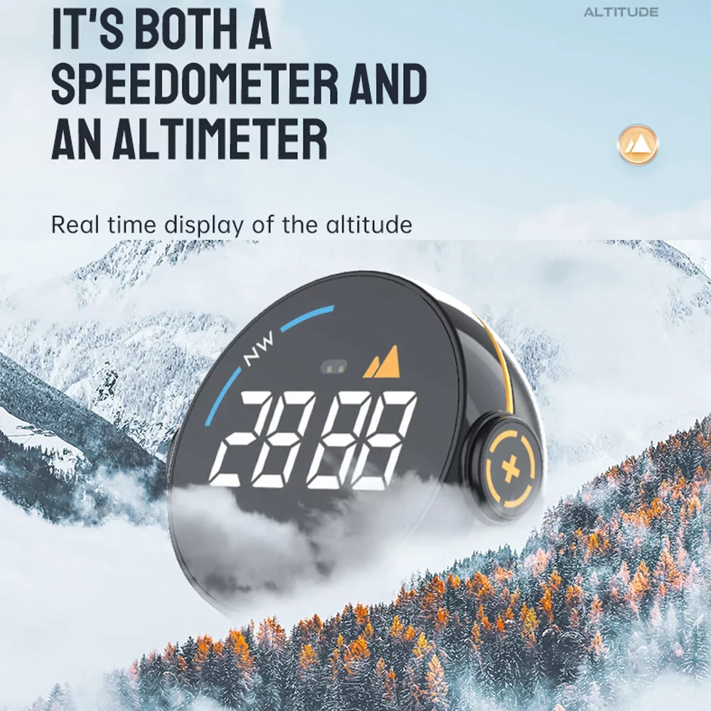 Display Setup Altitude Display, & GPS Meter Clear Digital Speed ammoon Speedometer Head Car Easy H600G