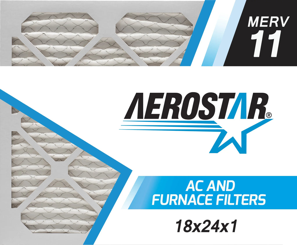 of 18x24x1 Aerostar - and 6 MERV 11, Air Furnace Filter Box AC by