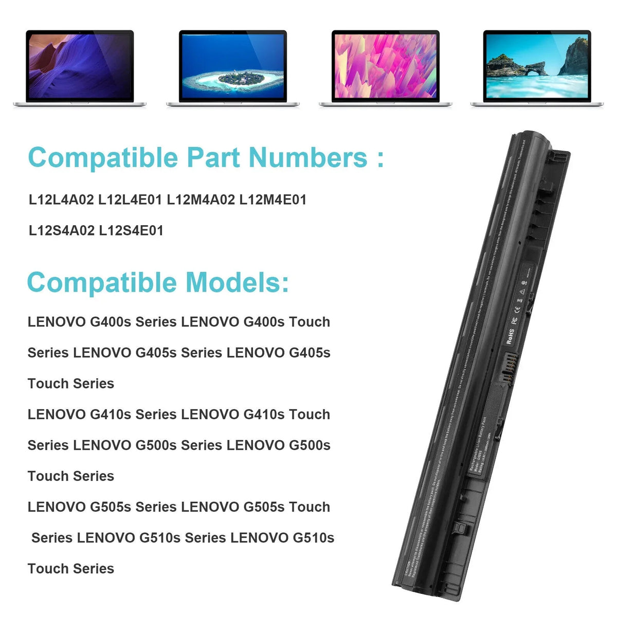 G50-80 80L0 L12S4E01 G70-80 Lenovo G50-45 New Battery For G500s G400s G50-70