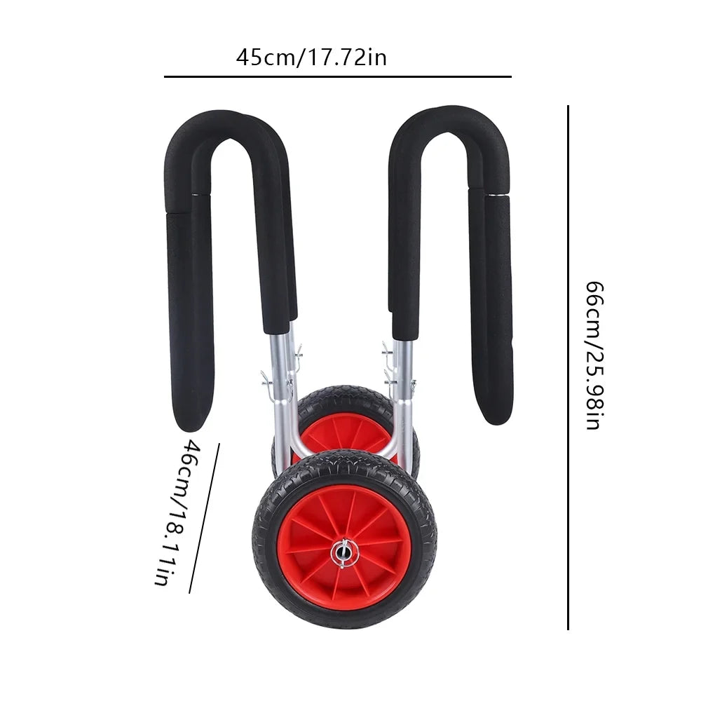 Veneer Paddle Trailer, Carrier Cart, Stand-Up Surfboard Beach Solid Airless Wheel Portable Beach Cart Board Double Aviation Cart Aluminum SUP PU