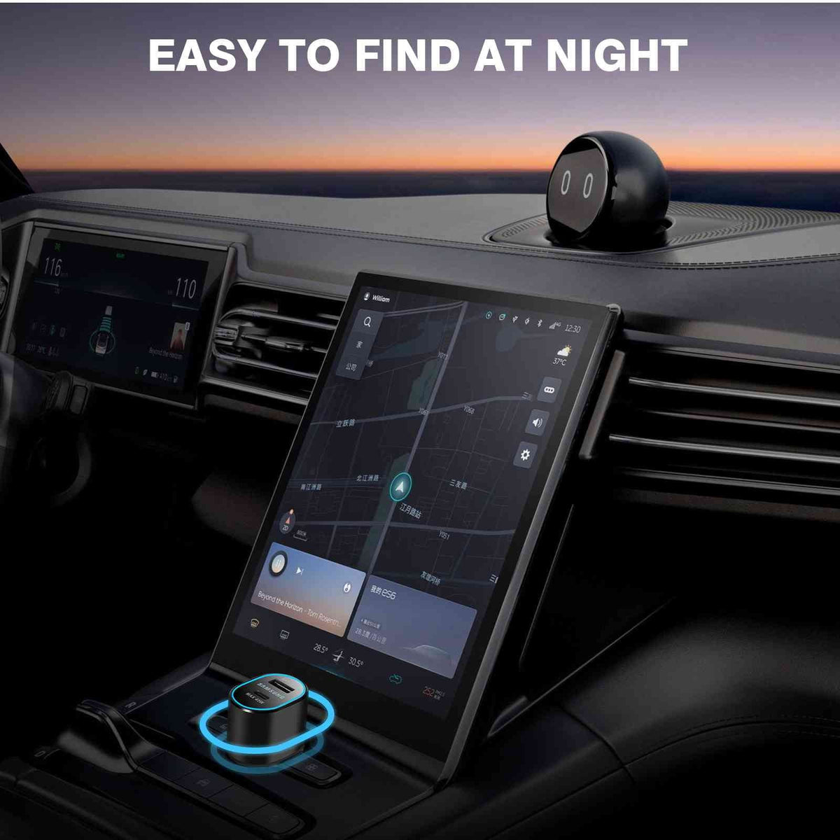 Black Ports Dual Charger Y700 EP-L5300 Usb (45W+15W) Lenovo (2023) Legion Two Car for Fast Super