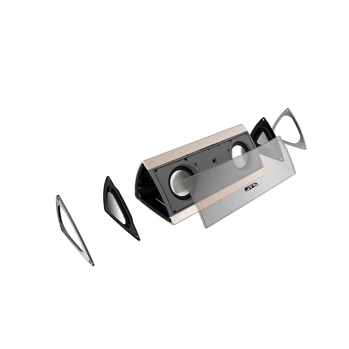 Speaker Surround Wireless &amp; Gold) Sound &amp; JTD Portable CSR Playtime 8hrs 3D MOSOUND (3D-Surround Stereo 4.0 Metal Housing Bluetooth &amp; Full Bluetooth W/ BASS &amp; Hands-free Latest -