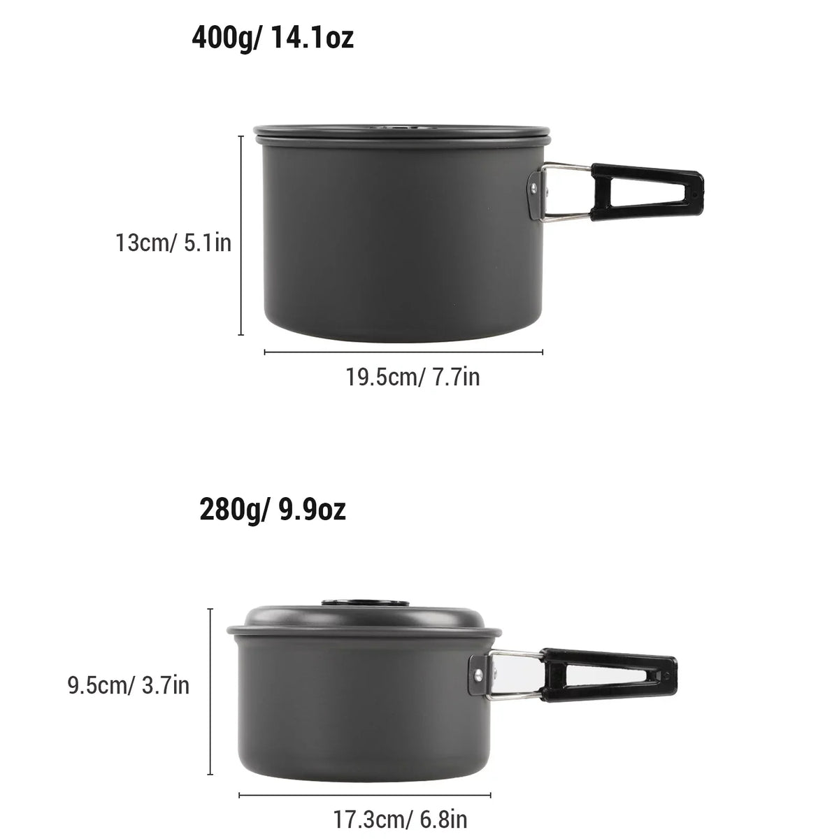 for Pot Hiking Cookware moobody Kettle Backpacking and Set Camping Mess Non-Stick Kit Camping Pan with