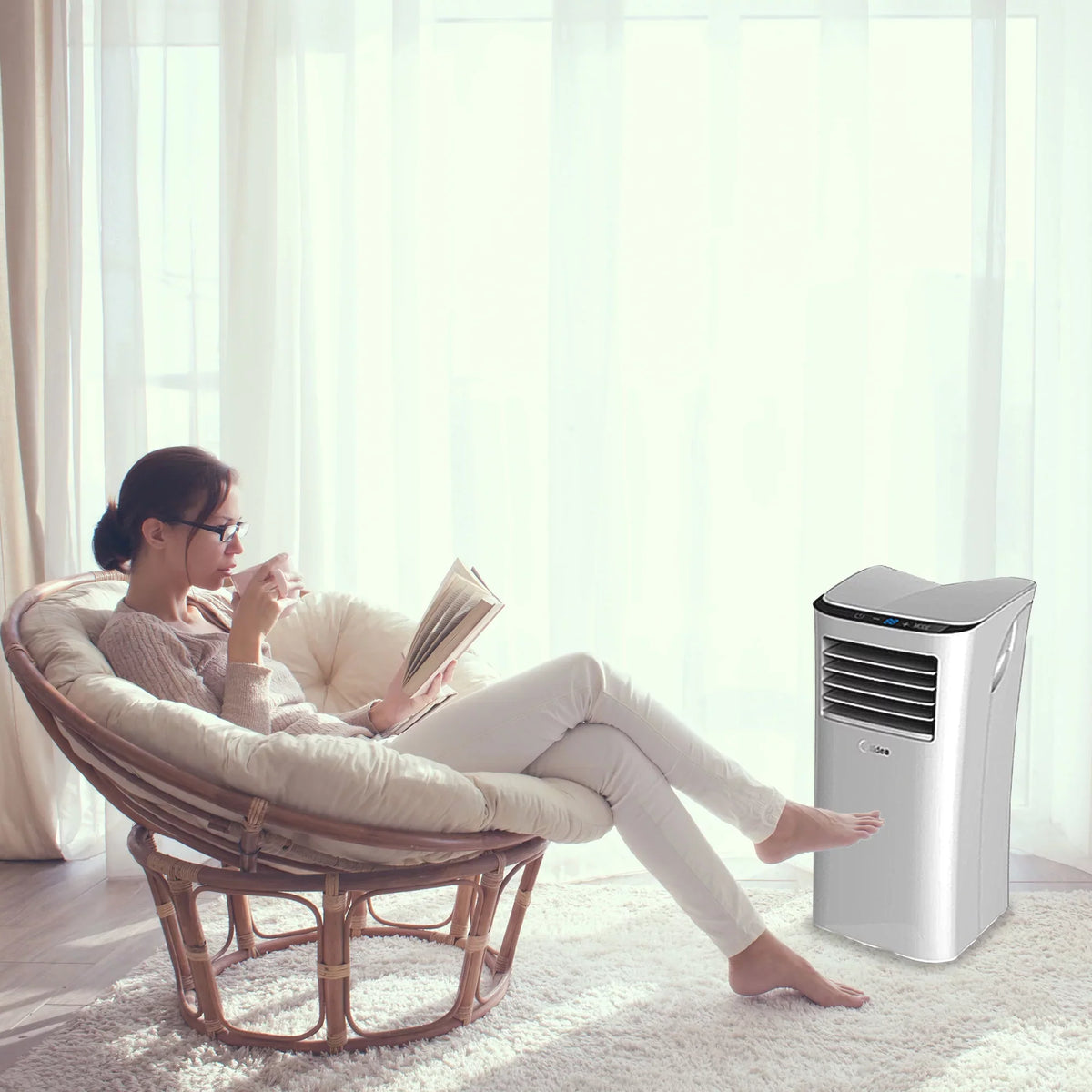 Unit Portable Fan Conditioner Cooling BTU Air 5,000 HomePointe Series S2