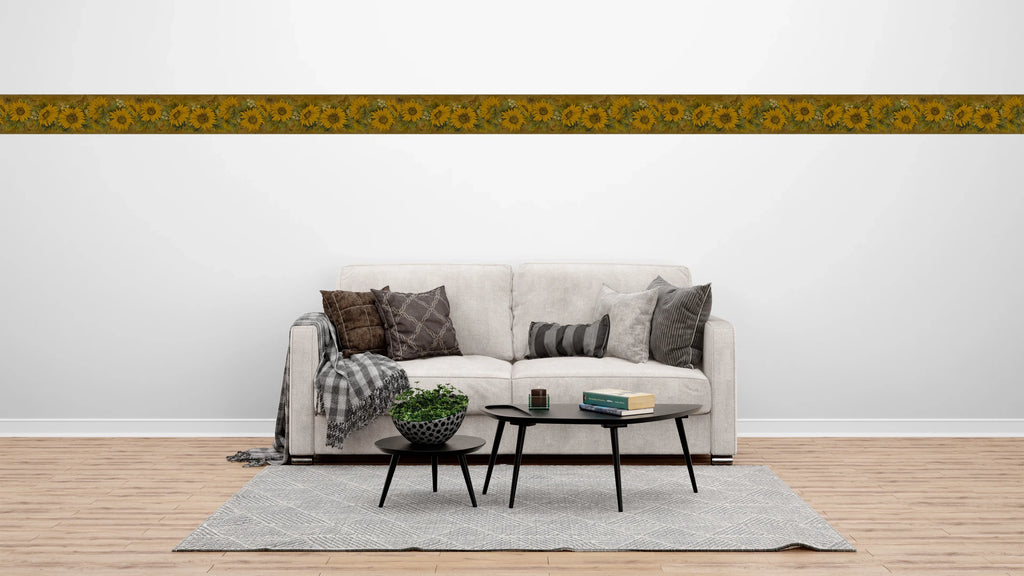 Dundee ft Peel - in and Border Yellow, x Mustard Adhesive Deco Floral 15 Stick Butterflies, Sunflowers, Self Wallpaper 7