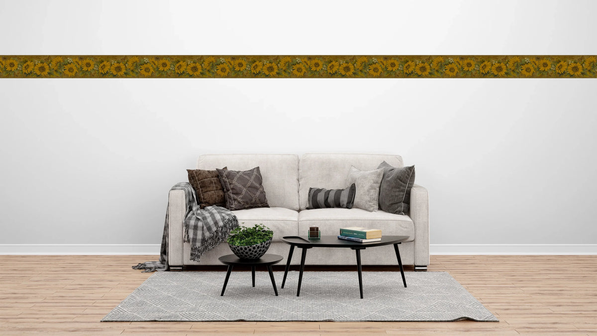 Dundee ft Peel - in and Border Yellow, x Mustard Adhesive Deco Floral 15 Stick Butterflies, Sunflowers, Self Wallpaper 7