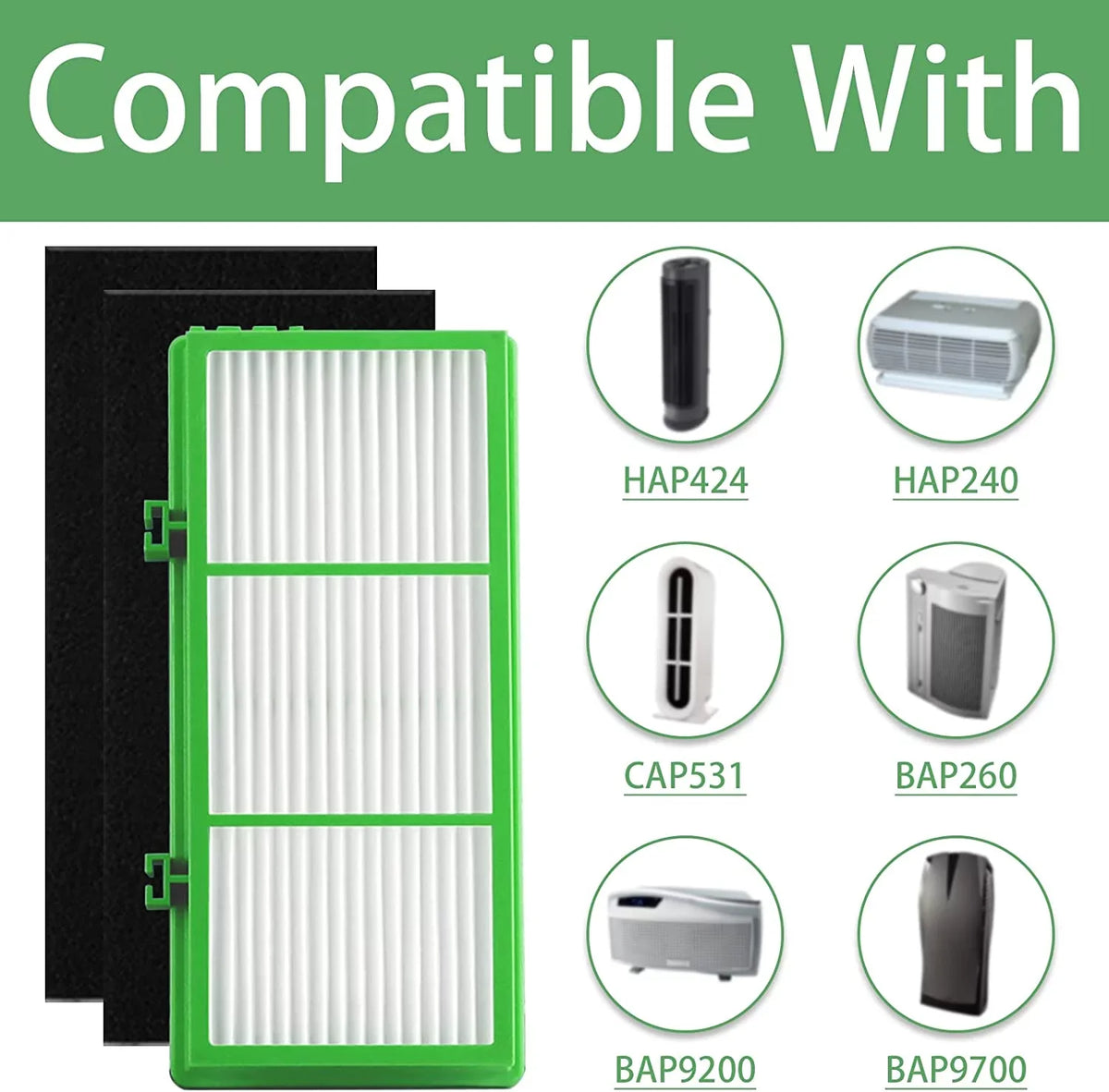 HAPF300AH-U4R compatible Purifier, & Allergen Parts Air Aer1Series Pre 8 with HEPA Filter + HEPA True True Remover, Holmes Filter) HAPF30AT HAP242-NUC True HAPF300AHD Remover HEPA (4