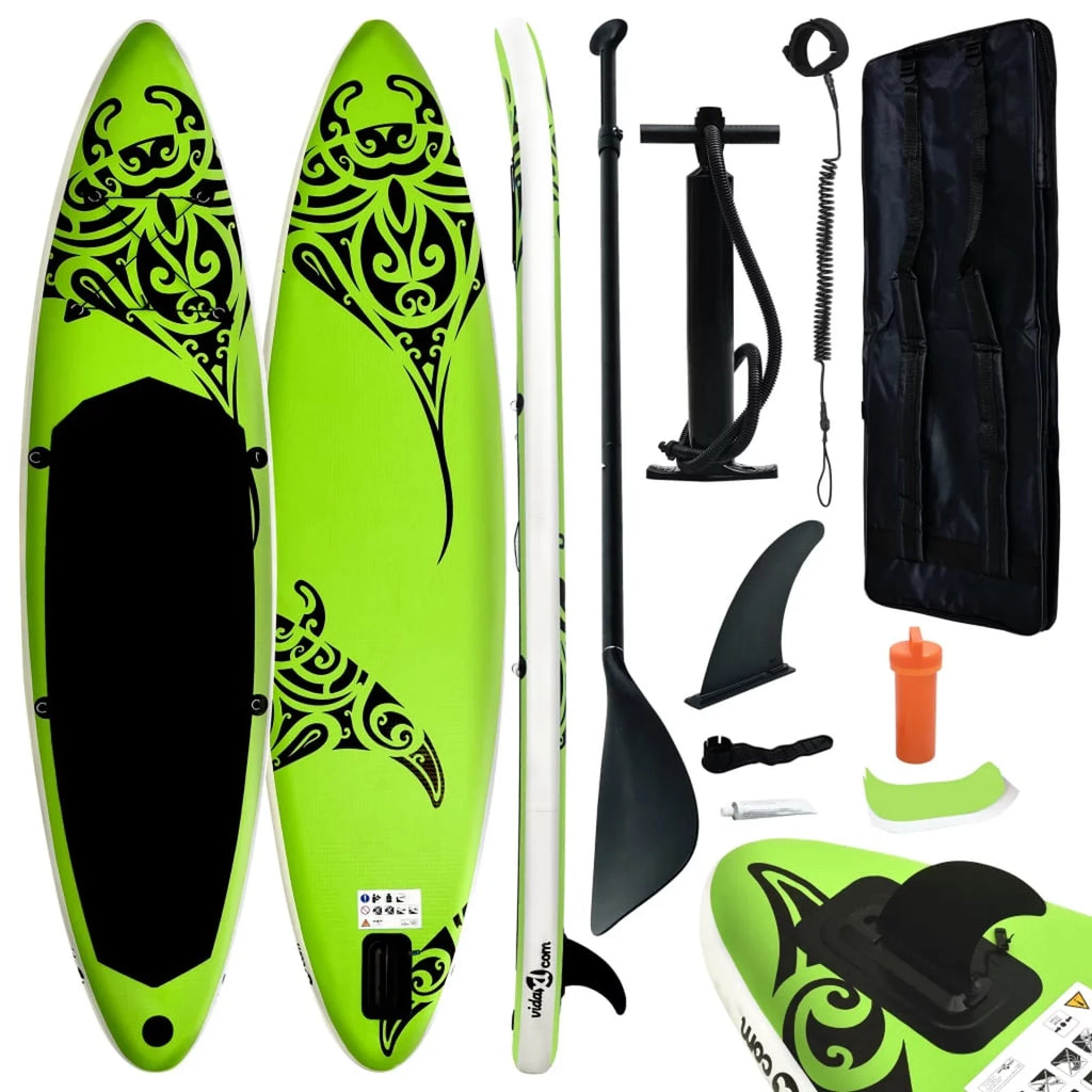 Inflatable Carevas Green Set 126"x29.9"x5.9" Paddleboard