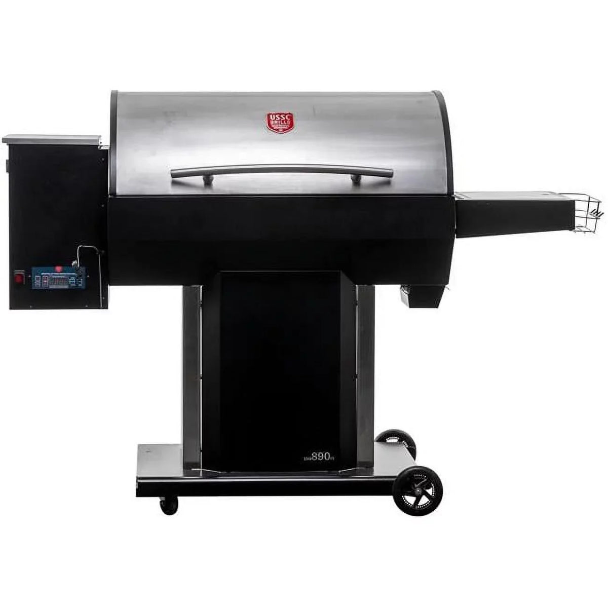 Wood Grill Steel 890 Smoker & Stainless Pellet in. sq