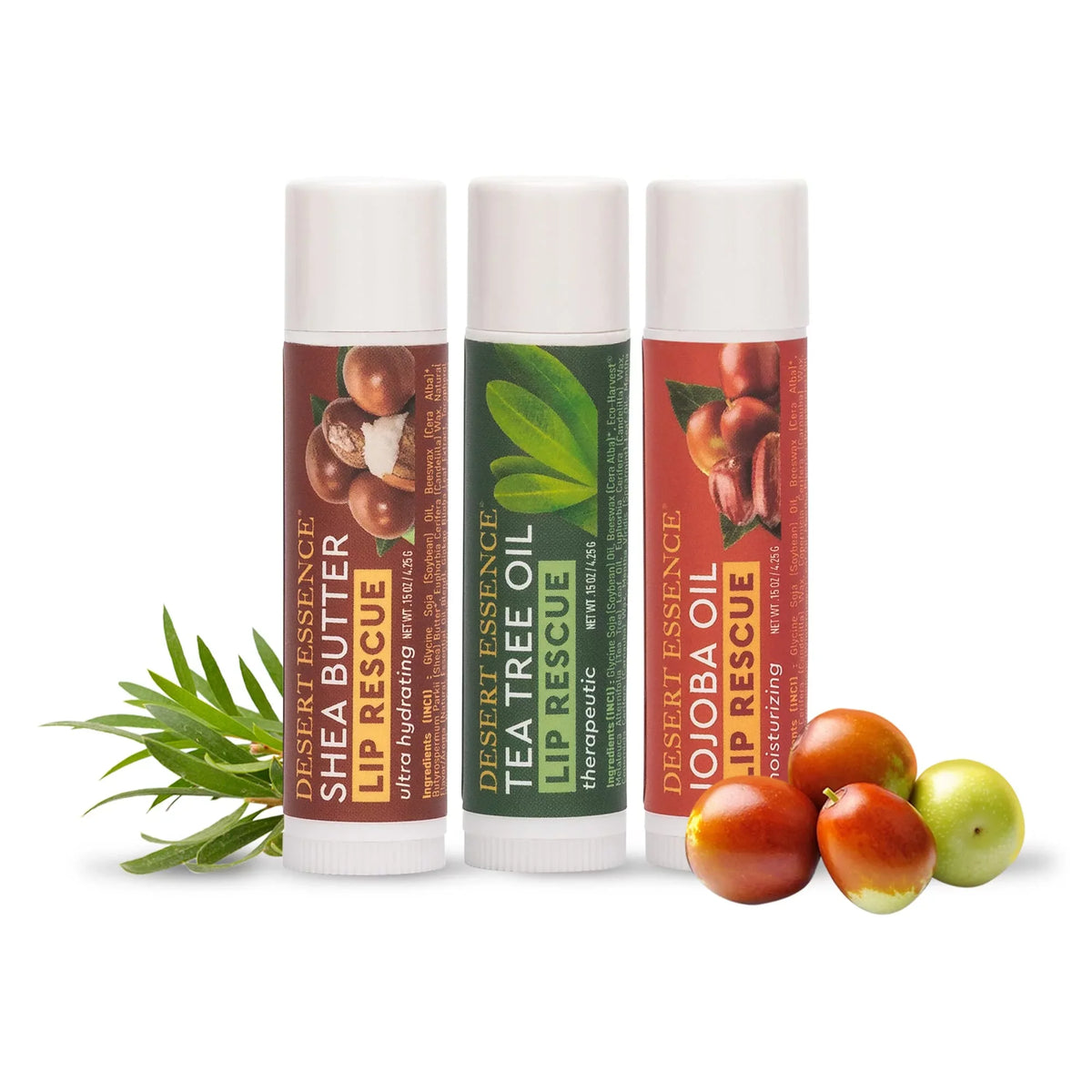 E Biloba Oz Or Soothes Shea Desert - Dry Extract- Oil of Vitamin Hydrating Essence Ginkgo Soft Lip Rescue Pack w/ - Ultra 0.15 Peppermint Cracked 24, - Balm Butter Lips - Beeswax Moisturizer Stick, -
