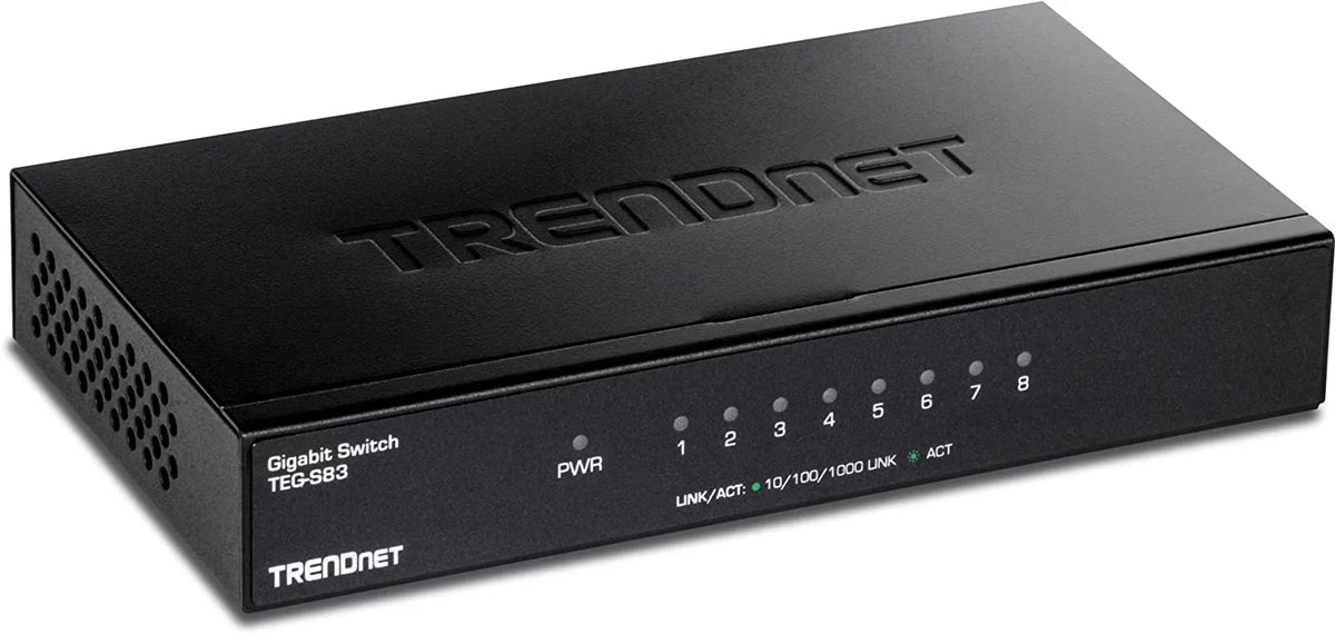 Fanless Desktop Design, TEG-S83, Ports, Gigabit Gigabit 16Gbps 8-Port Switching 8 Capacity, RJ-45 Switch, x