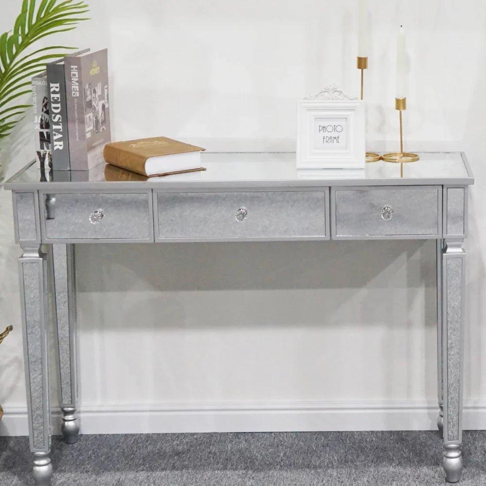Table Table Dressing Three Mirror Drawers Console Table