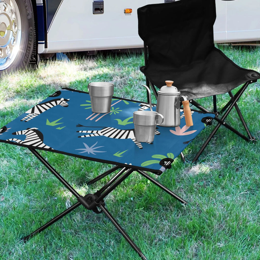 with Bag Beach Palm Travel Table exterior Folding Trees Portable Table Table Storage Zebras Camping and Picnic Compact Fishing BBQ for