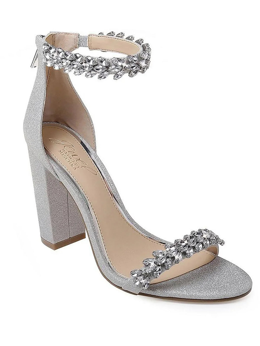 Womens Rhinestone Mischka Jewel Mayra Badgley Embellished Heels