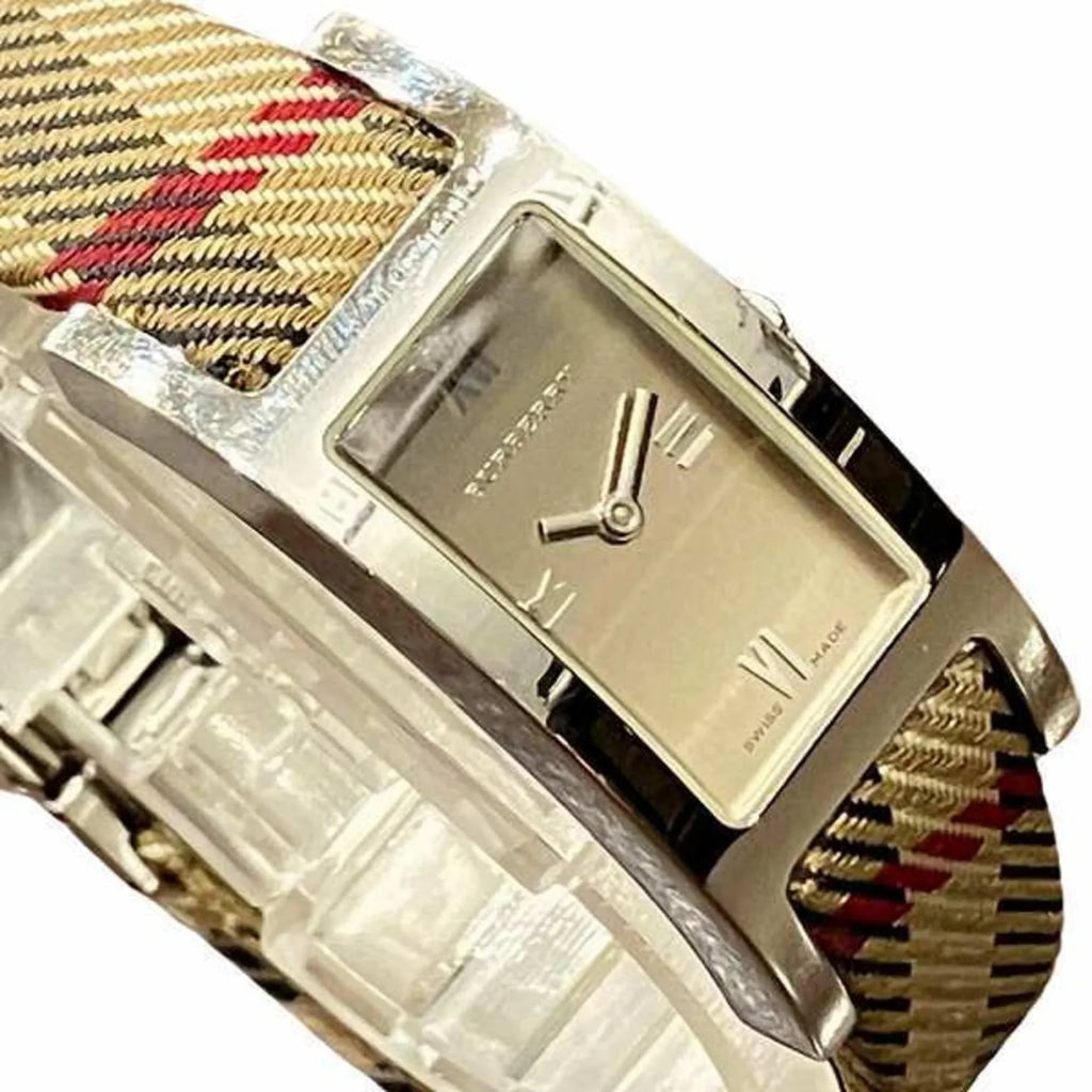 BU1015 Pre-Owned Check Square Women's Watch (Good) Quartz Burberry