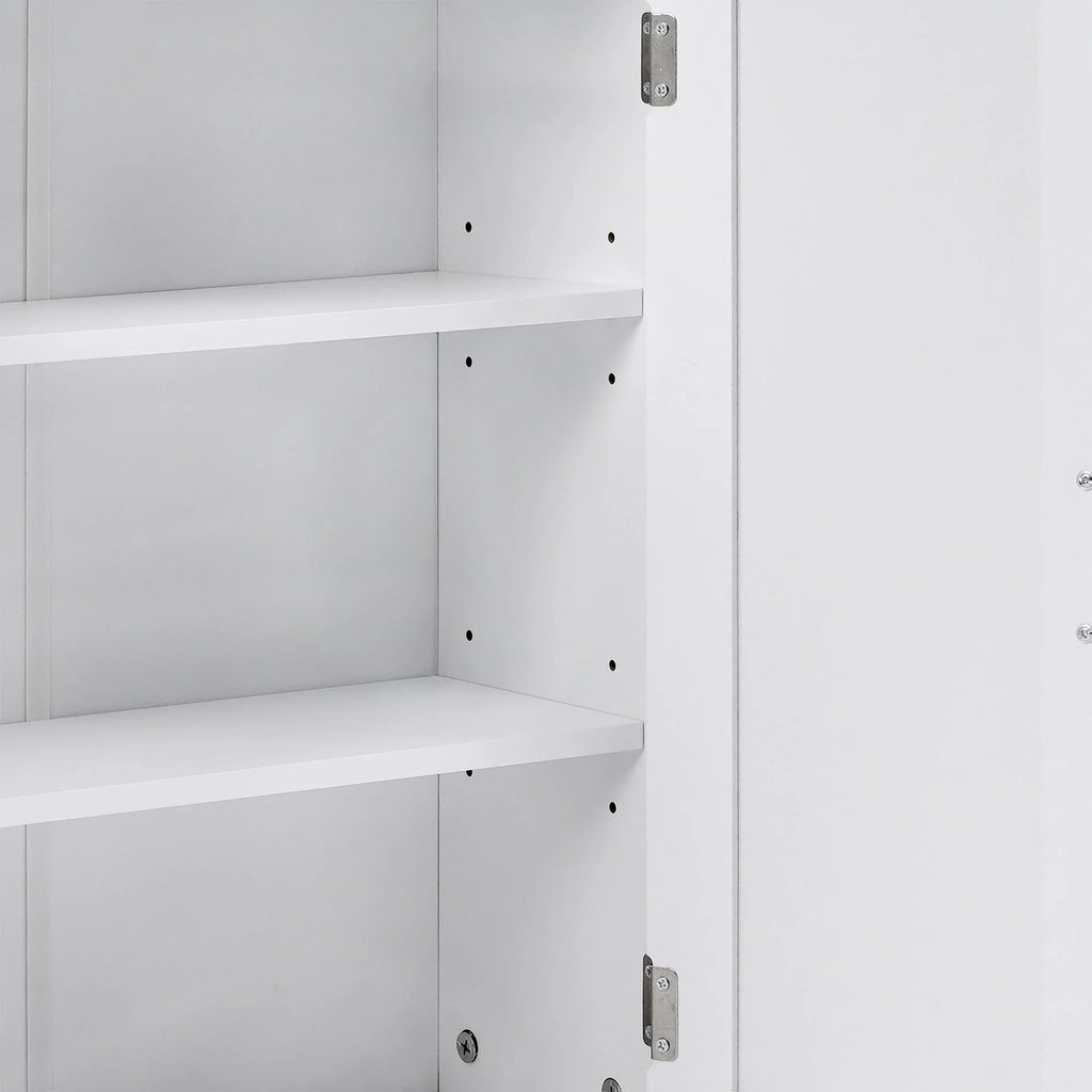 for Bathroom Hanging Storage Wooden Shelves, and Adjustable Cabinet Bathroom Door Kitchen with VECELO Room, Living Cabinet, Storage Wall Multipurpose Cabinet 2 White