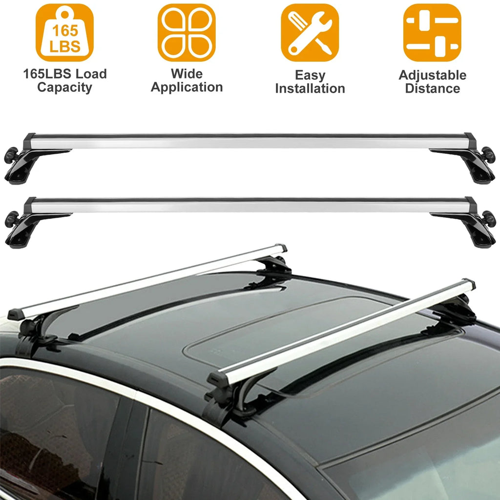 Capacity Roof Crossbars Side with Wagon Vehicle iMounTEK for Without 47.24in Rack Car 165LBS Roof Most Rack Cargo Rail Roof Aluminum Fit Carrier Car