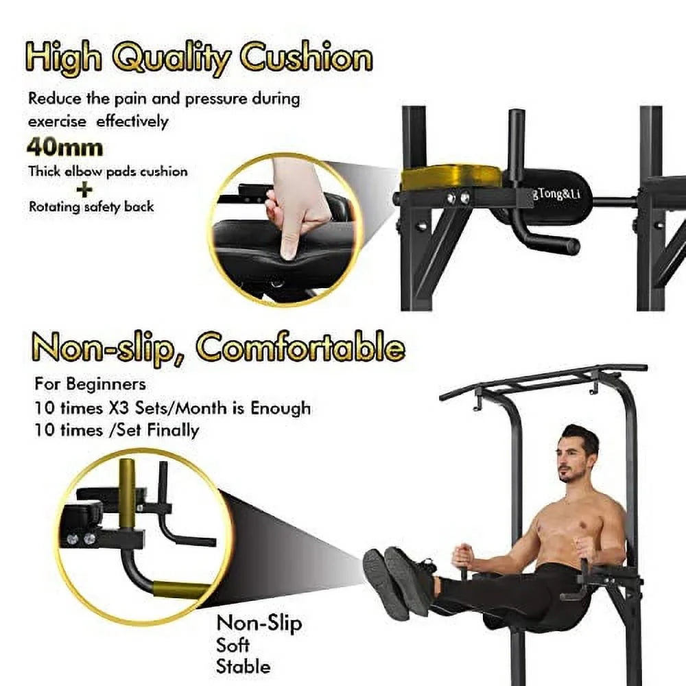 Pull Dip Bar Home Tower, Power Workout Station/Stand Equipment for Version Newer Gym BangTong&Li Up Strength Training